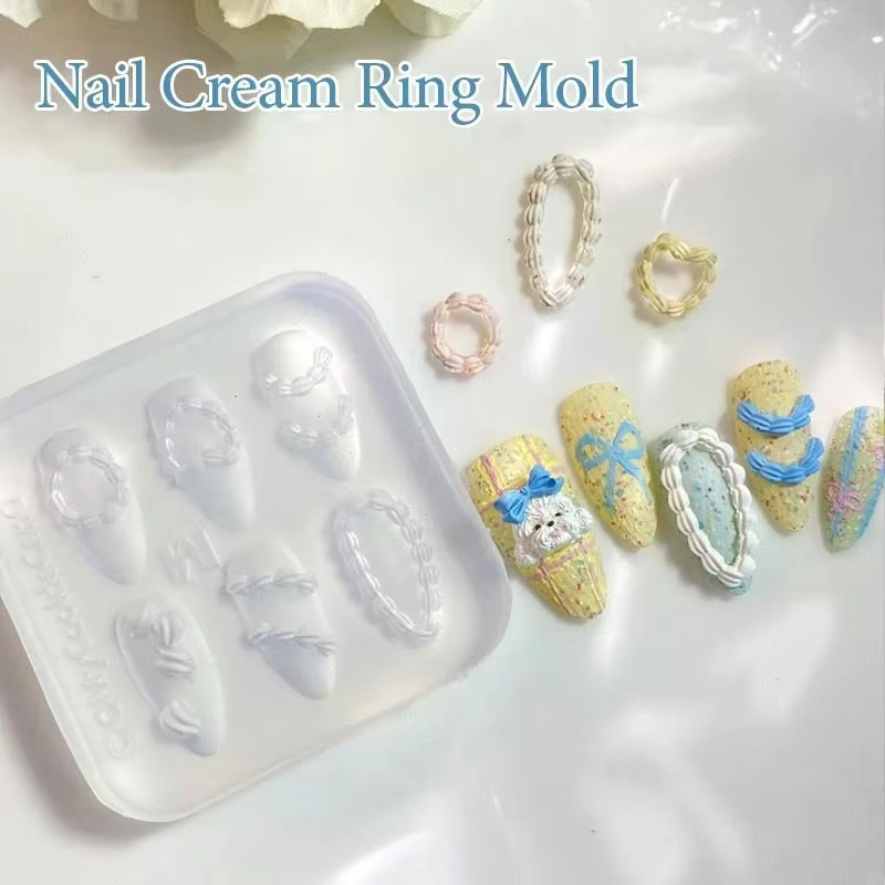 Silicone gâteau crème Art bricolage manucure 3D sculpture bijoux ongles moule conception