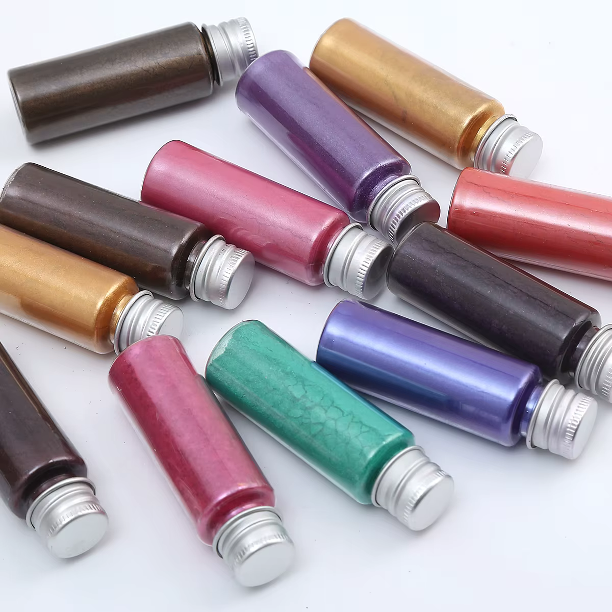 Pigment en poudre de mica perlée colorée pour ongles