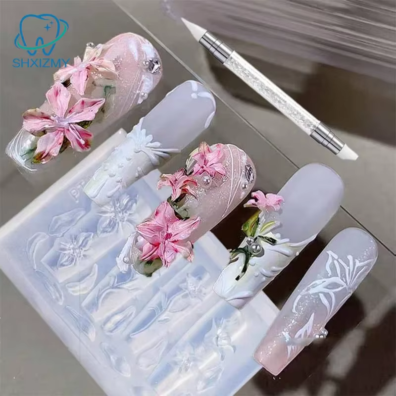 Moule à fleurs d'hibiscus 3D pour Nail Art