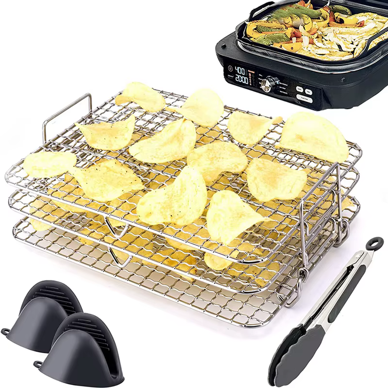 Friteuse à Air AD-Air T1 pour Ninja Foodi Grill XL, Déliaison Multi-Couches, Accessoires de Friteuse T1