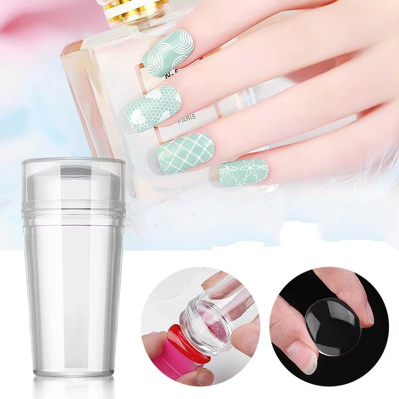 Tampon à Ongles en Silicone avec Impression de Verhéritage à Ongles