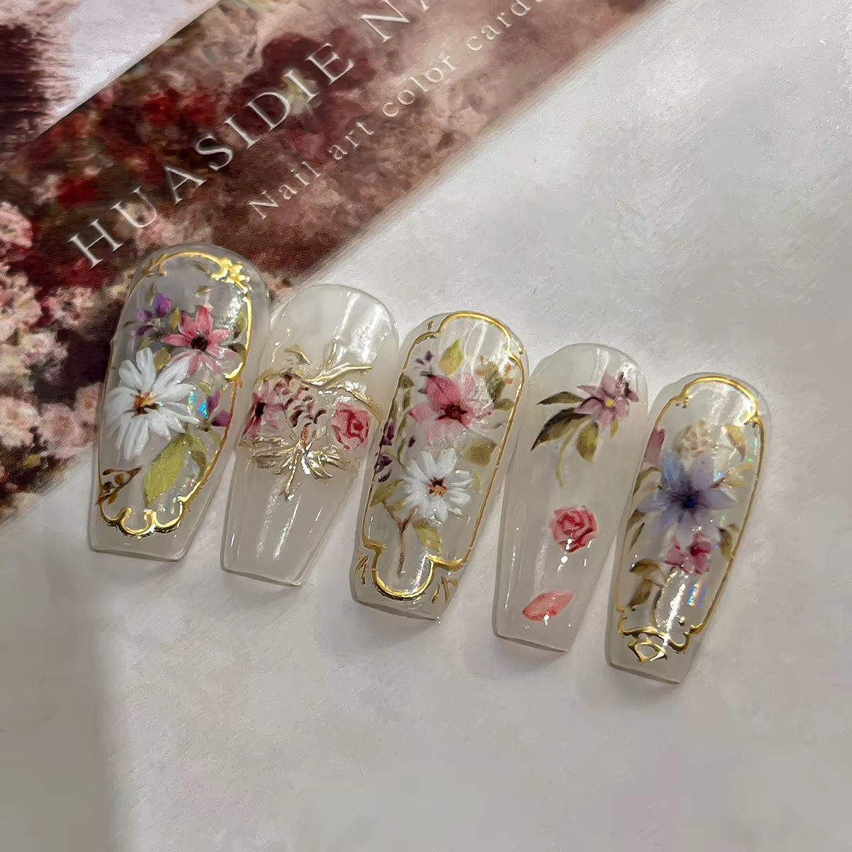 Autocollants pour ongles élégants de style palais