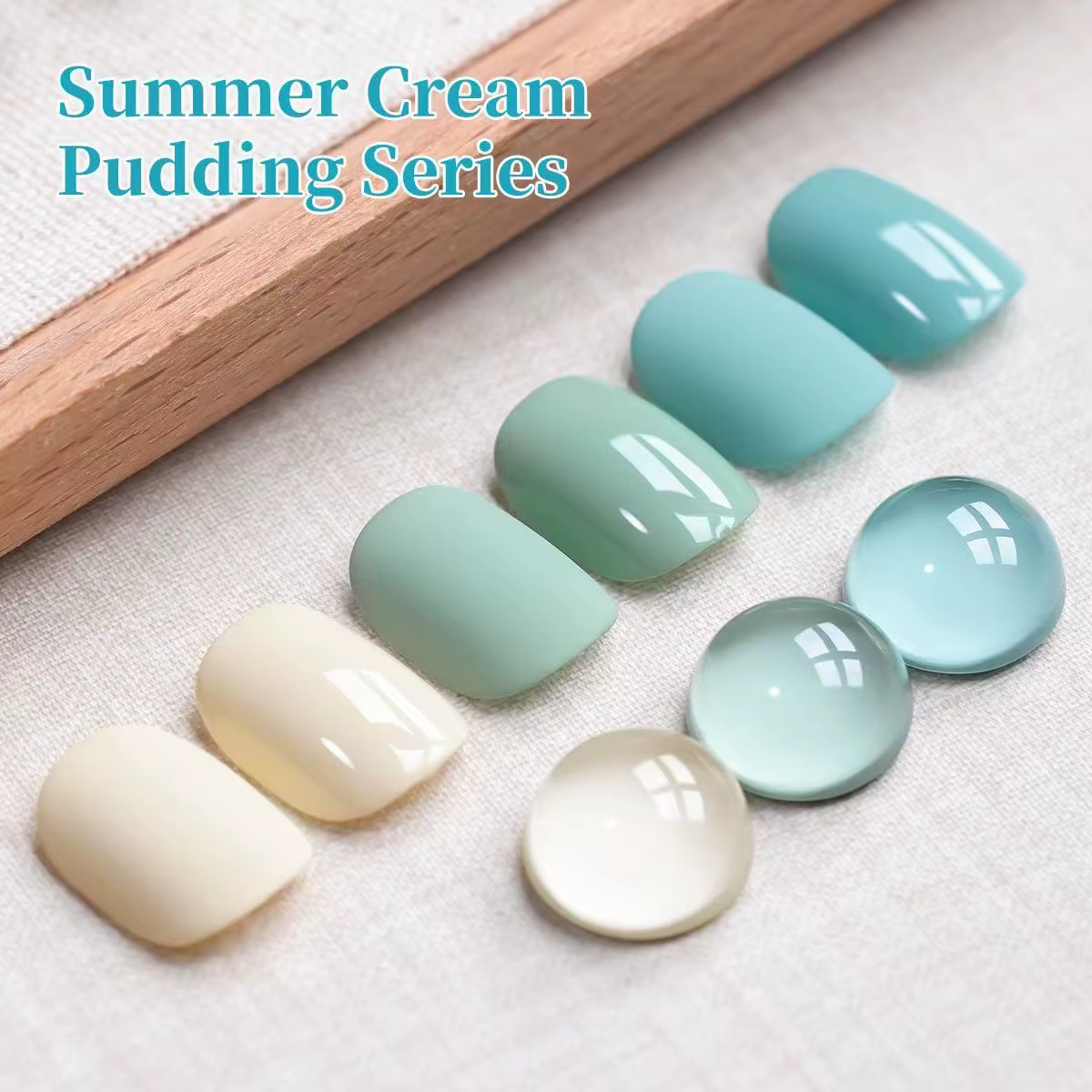 Ensemble de vernis à ongles Gel 15ml printemps et été lait blanc menthe vert