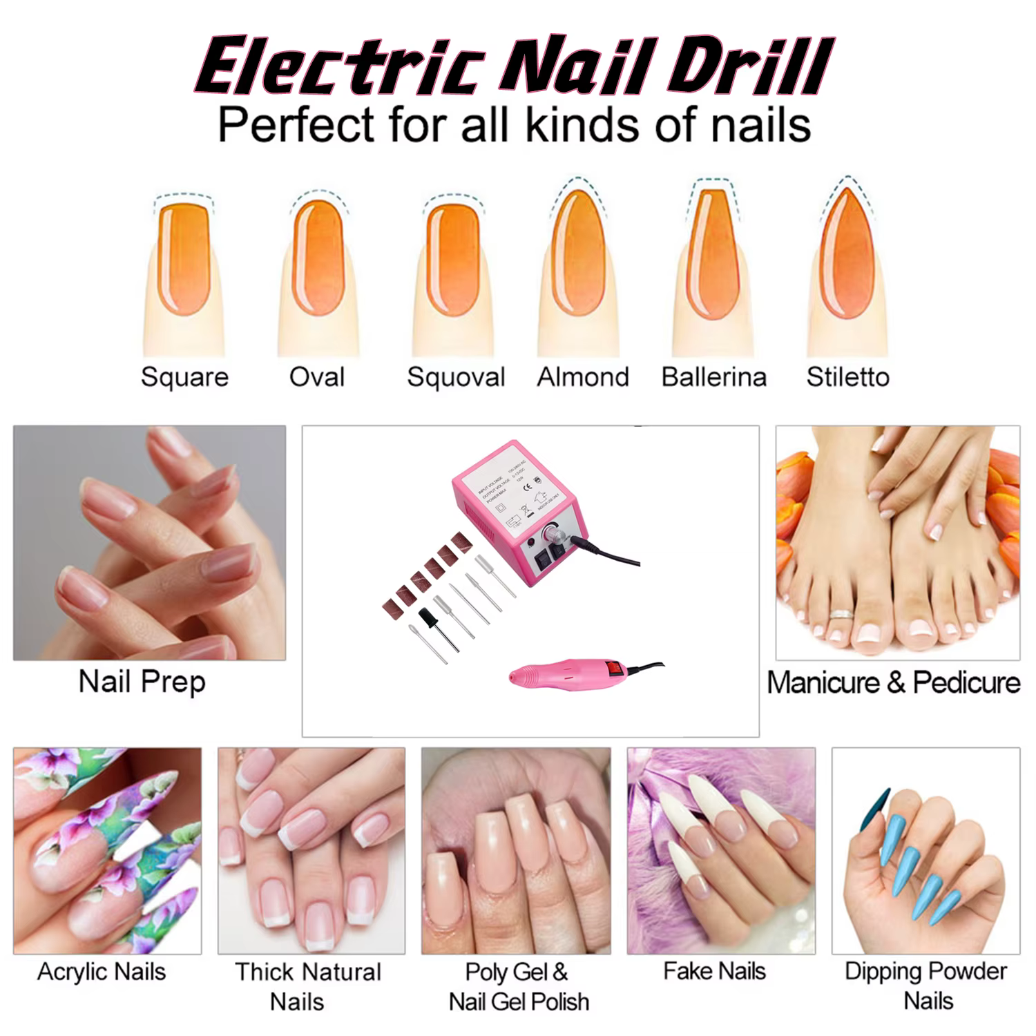 Ensemble de perceuses à ongles professionnelles