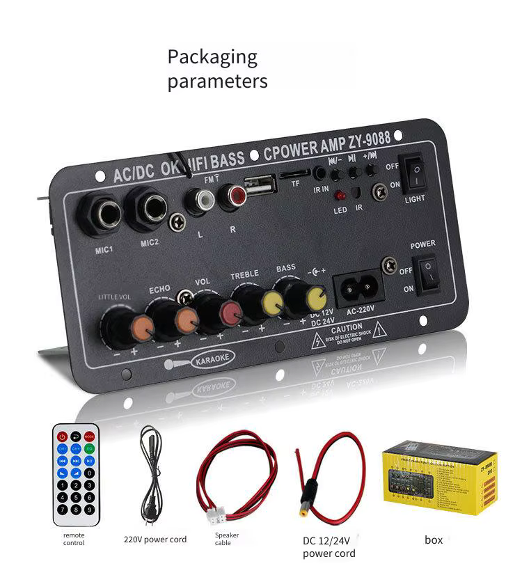 Carte amplificateur Audio voiture extérieure bricolage Audio karaoké Bluetooth amplificateur caisson de basses haut-parleur amplificateur de véhicule