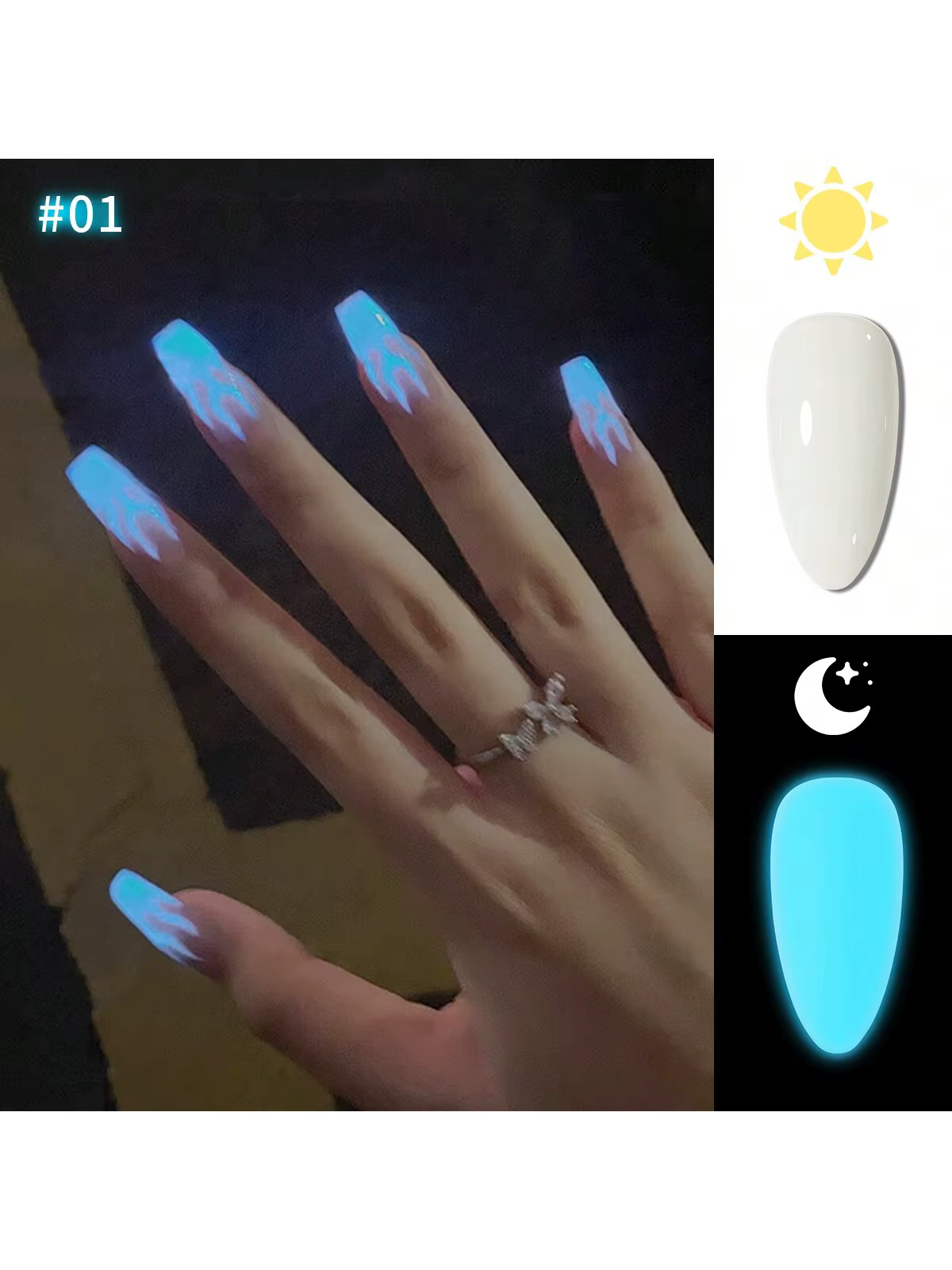 Vernis à ongles Gel qui brille dans la nuit