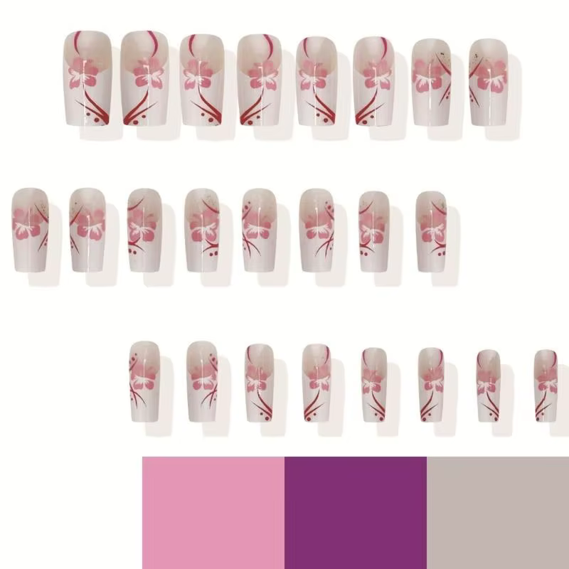 40jd 24pcs ballerinas cercueil faux press