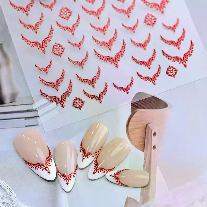 Autocollants 3D en métal pour ongles