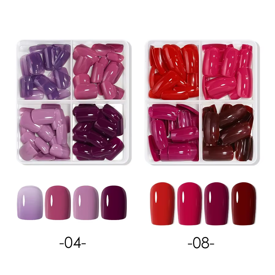96 pièces presse sur ongles courts