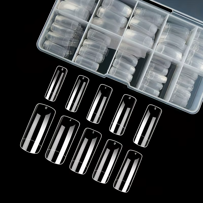 500 Pièces de Patchs à Ongles Transparents et de Couleur Naturelle
