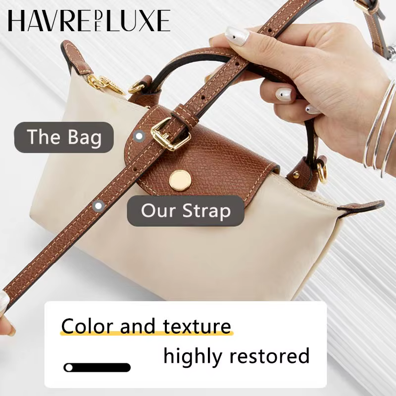 Sangle de sac à bandoulière de remplacement en cuir pour Mini sac Longchamp, sangle d'épaule sans poinçonnage, accessoires de sac de Modification