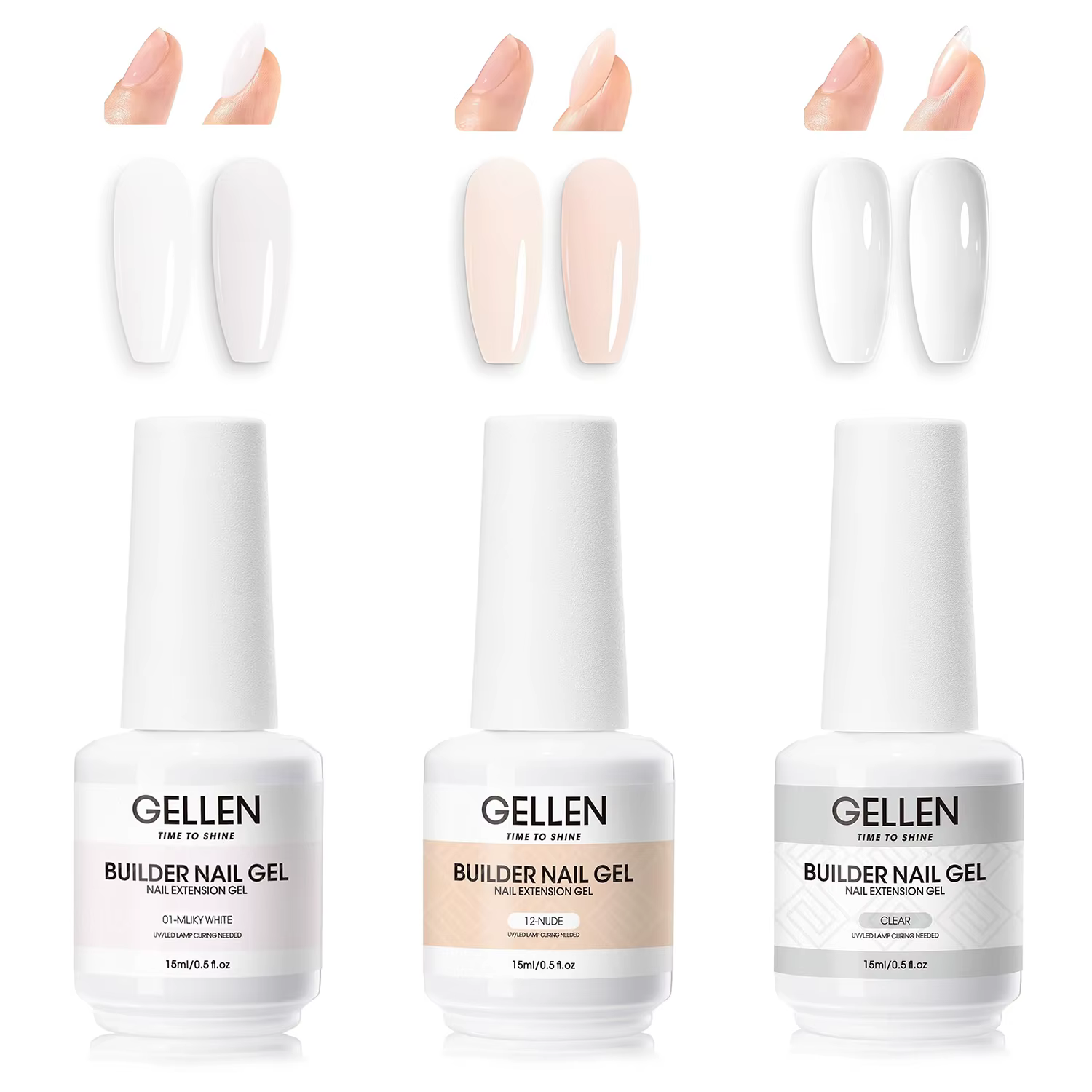 GELLEN 15ml Gel de construction pour extension d'ongles