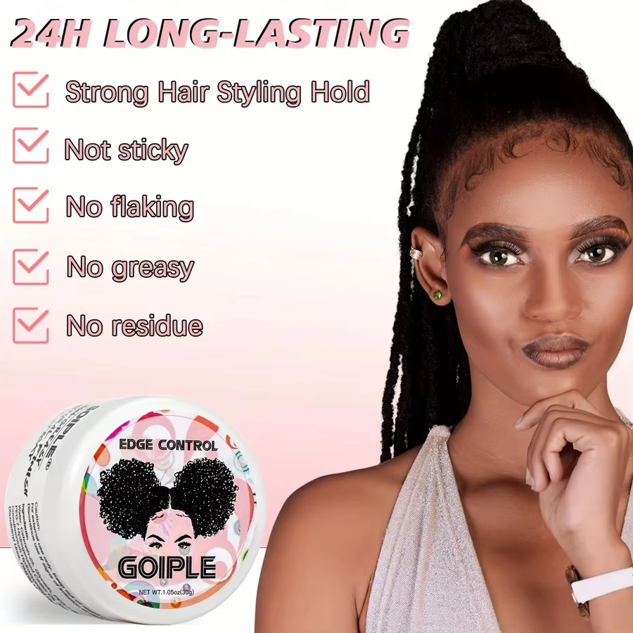 GOIPLE 3 saveurs fruitées 30g ensemble de Gel de contrôle des bords fixation des cheveux cassés lisse Anti-frisottis