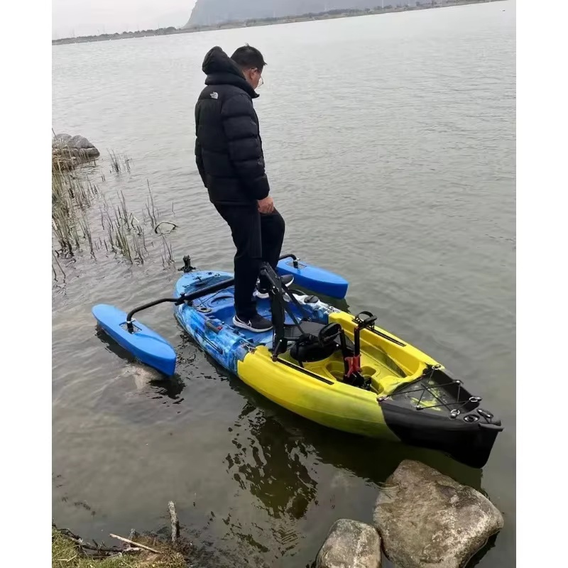 2024 vente chaude Kayak nouveau Den 14ft 3 sections détacher simple Tandem pédale modulaire Kayak pédale de pêche Kayak