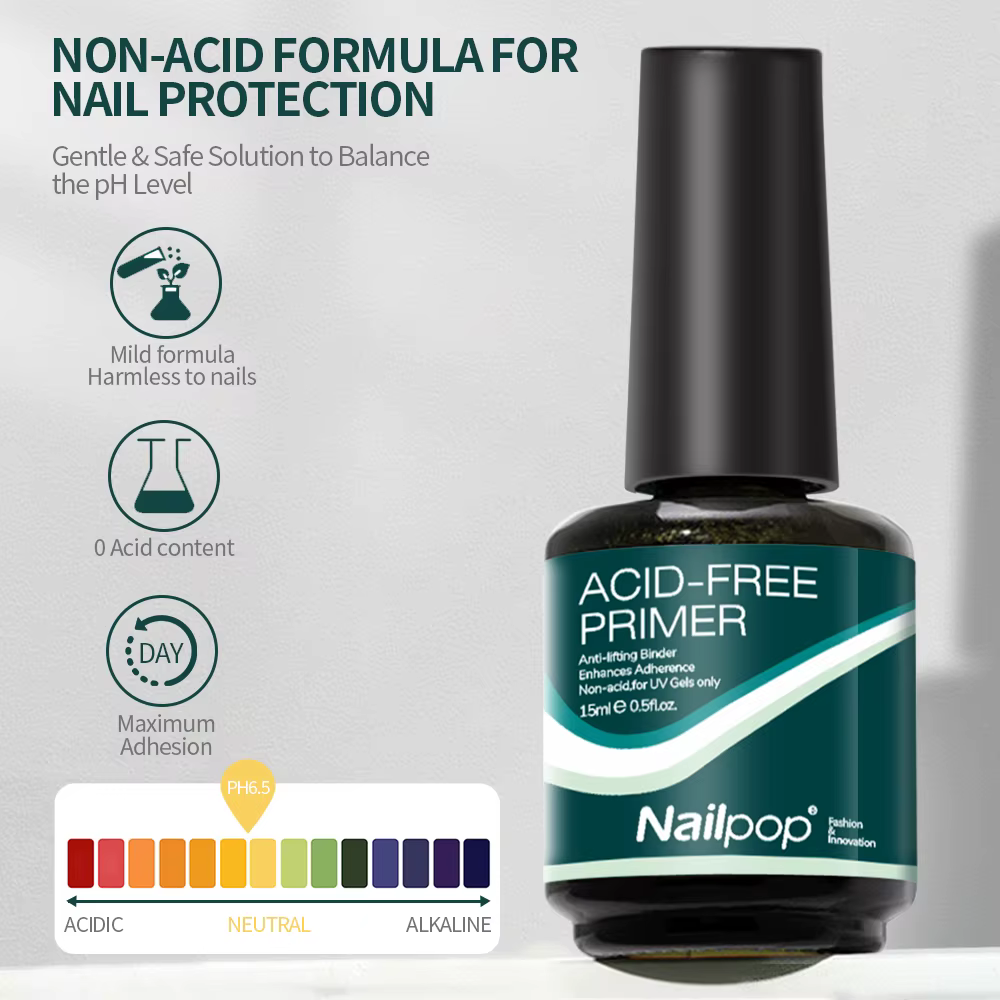 Nailpop 2 pièces déshydrateur d'ongle et ensemble d'apprêt pour vernis Gel Transparent séchage rapide Agent de liaison des ongles Kit de fournitures de préparation de manucure