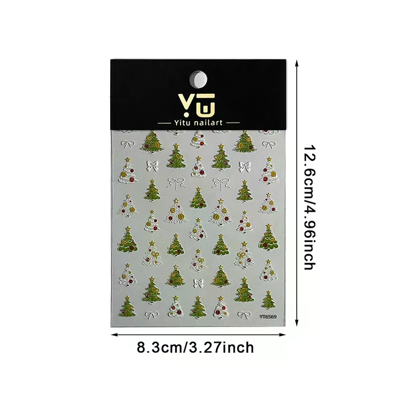 Autocollants pour ongles arbre de noël