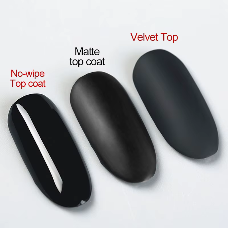 Clou Beaute couche de finition en velours mat vernis Semi-permanent Base en caoutchouc solide sans acide