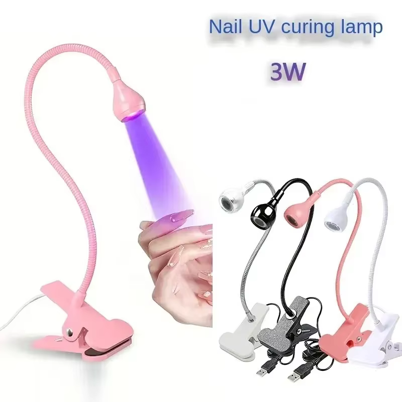 Sèche-ongles lampe UV ultraviolette Mini bureau à clipser Flexible USB Gel durcissement manucure pédicure outils