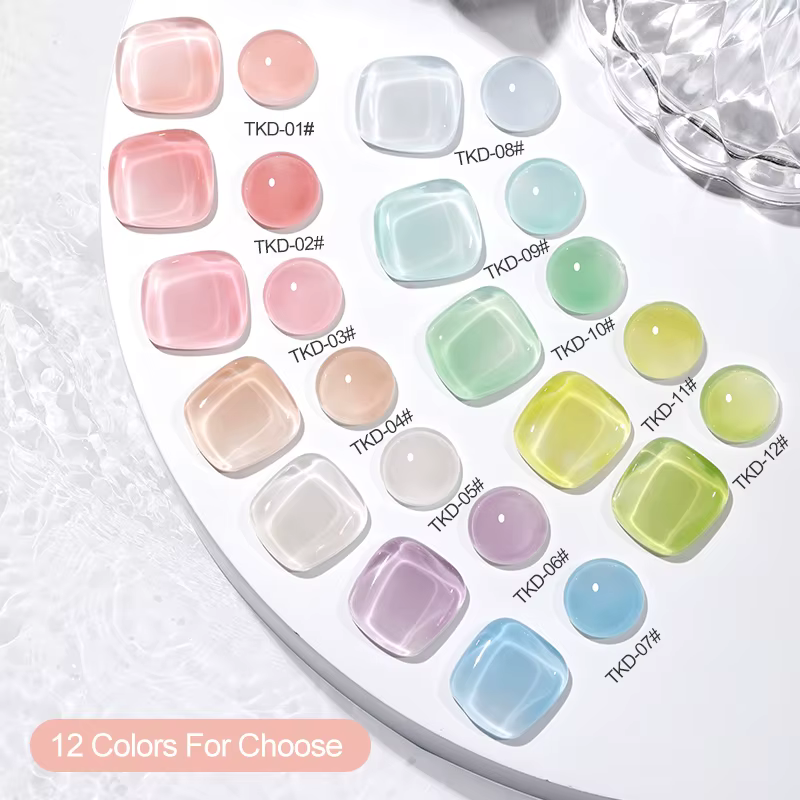 AS 15ml Gel de manucure blanc laiteux nu rose bleu Cyan Vernis Semi Permanent UV Gel