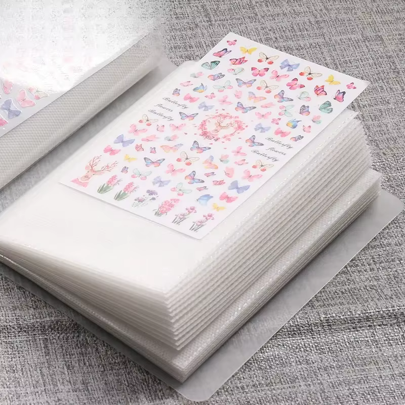 Stockage manuel d'autocollants pour ongles