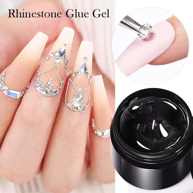 BORN PRETTY strass colle Gel miroir poudre à ongles avec brosse de revêtement d'ongle UV LED Transparent adhésif