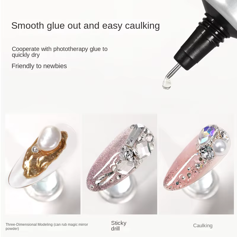 Gel de sculpture d'ongles 3D pour Nail Art, bricolage artisanal, manucure, peinture, sans lingette, colle biscuits, 15g, N64.