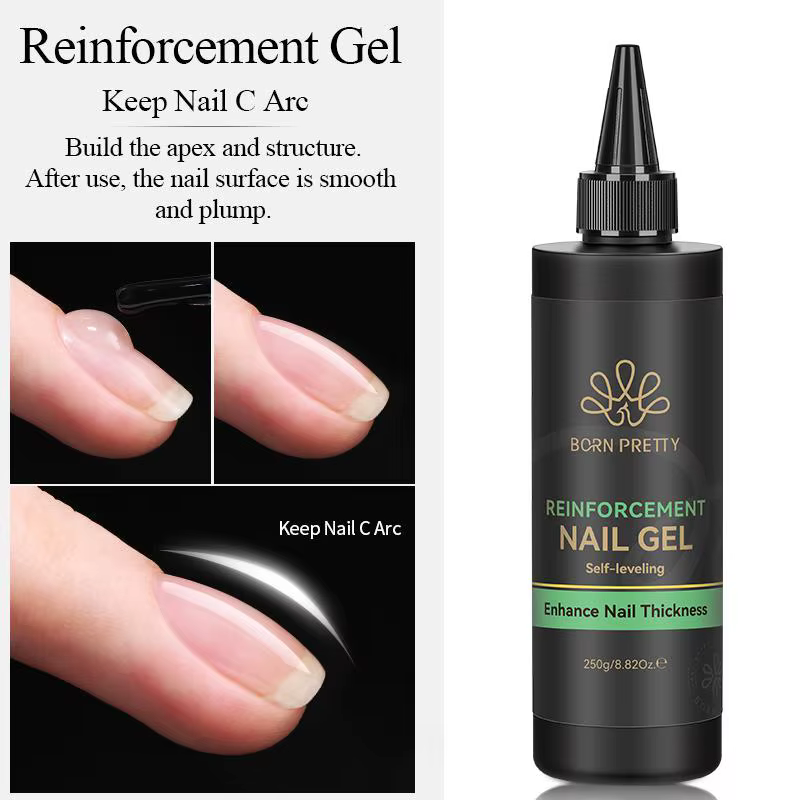 BORN PRTTY 250g déshydrateur de préparation d'ongles sans acide Gel de renfort sec à l'air Super adhésif décor de bijoux