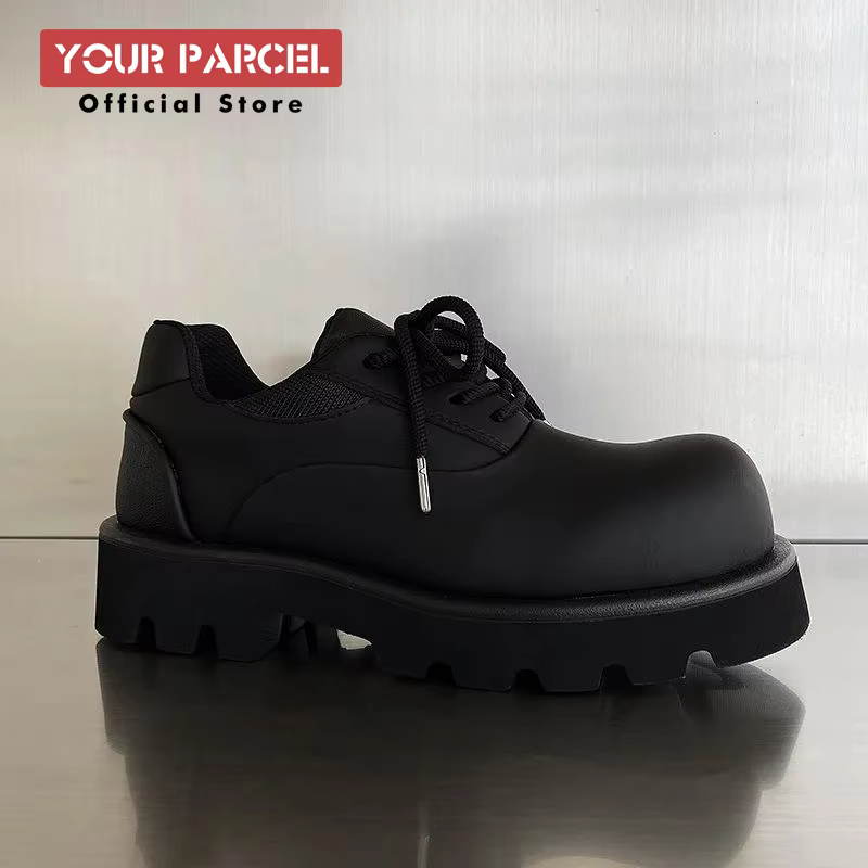 Original nouveaux hommes chaussures en cuir décontractées Derbies chaussures noir polyvalent grande tête chaussures de travail