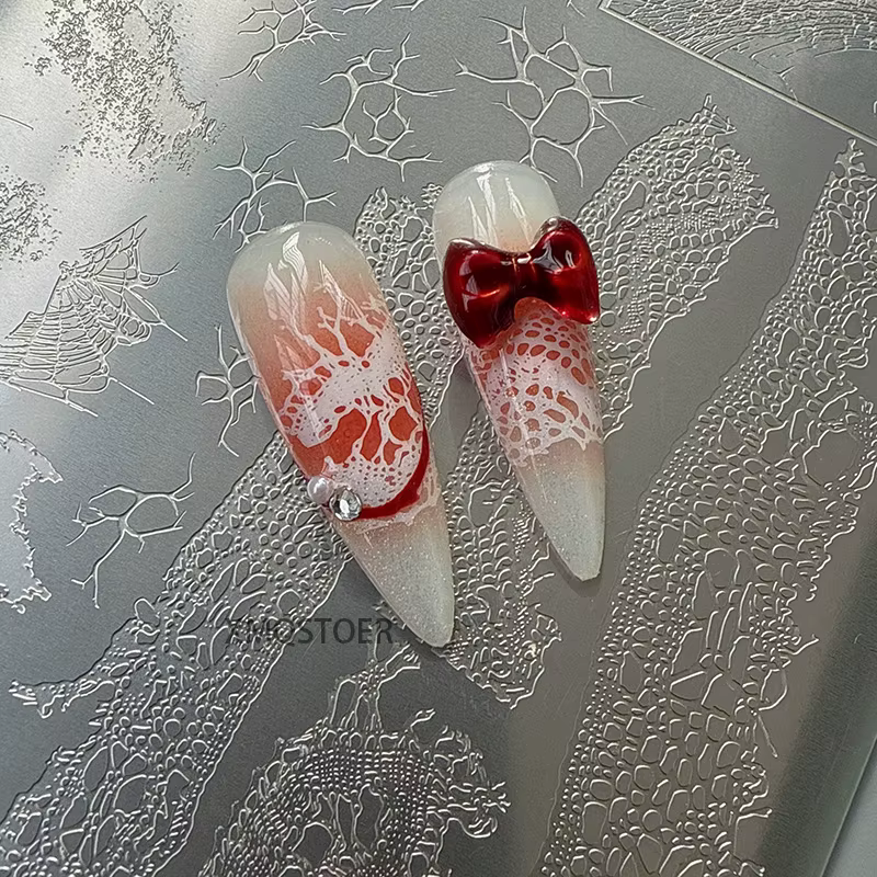 XMQ NAIL ART STAMPING PALTES LACE NAILS TEMPLATES