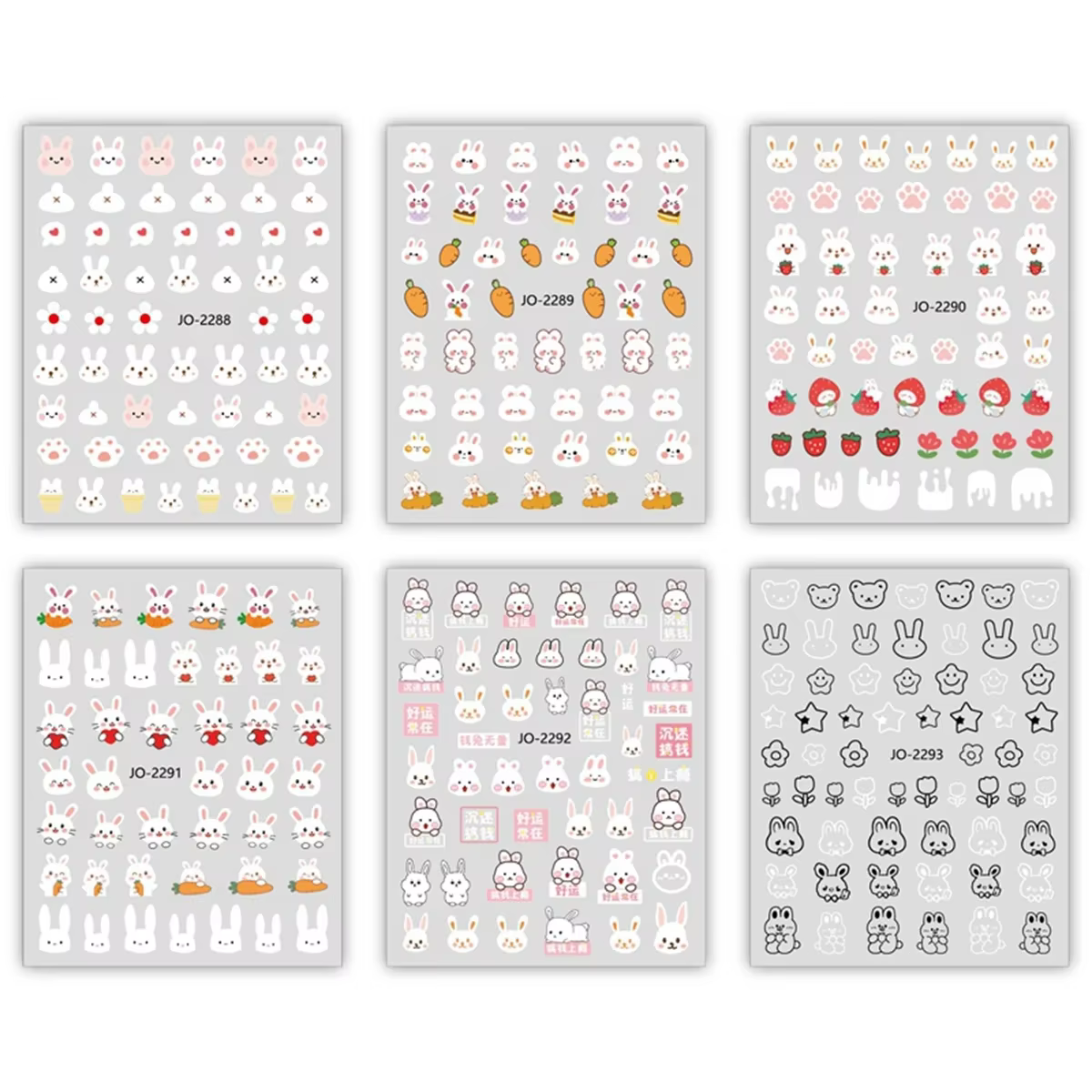 Autocollants de dessin animé pour les ongles