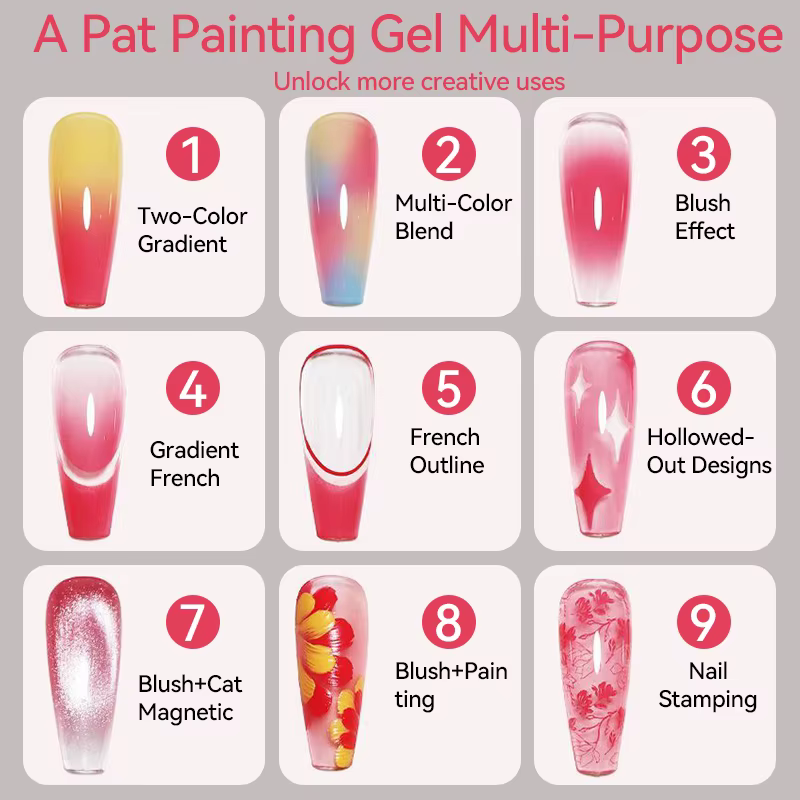 UR SUGAR 4 IN1 Pat peinture Gel ongles 4 couleurs dégradé