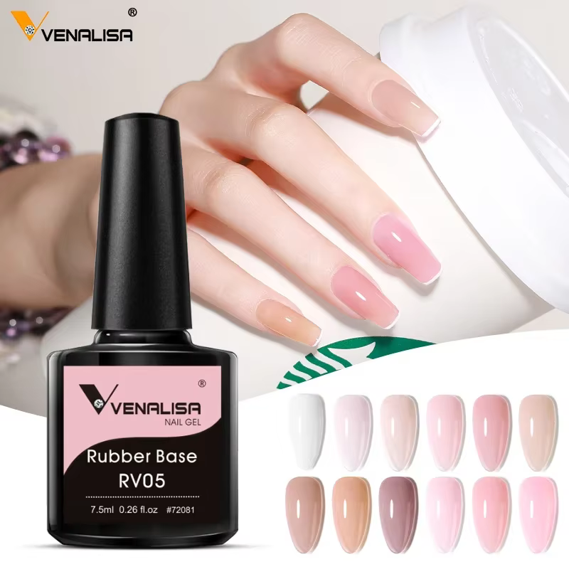 VENALISA couche de Base en caoutchouc couleur vernis à ongles Gel gelée Semi Transparent français