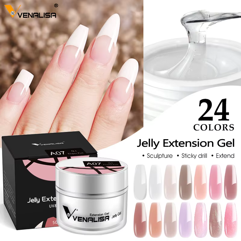 30ml VENALISA paillettes opale gelée Gel pour ongles blanc laiteux tremper Gel français Extension Camouflage rapide