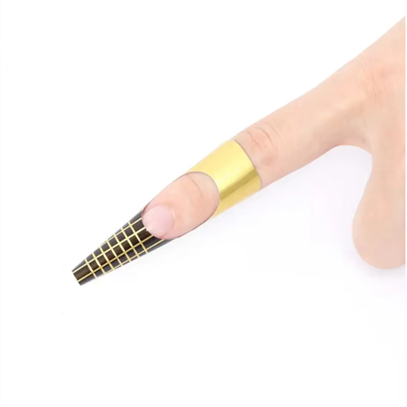 100 pièces Nail Art forme français acrylique UV ongles Gel conseils Extension formes Guide autocollants