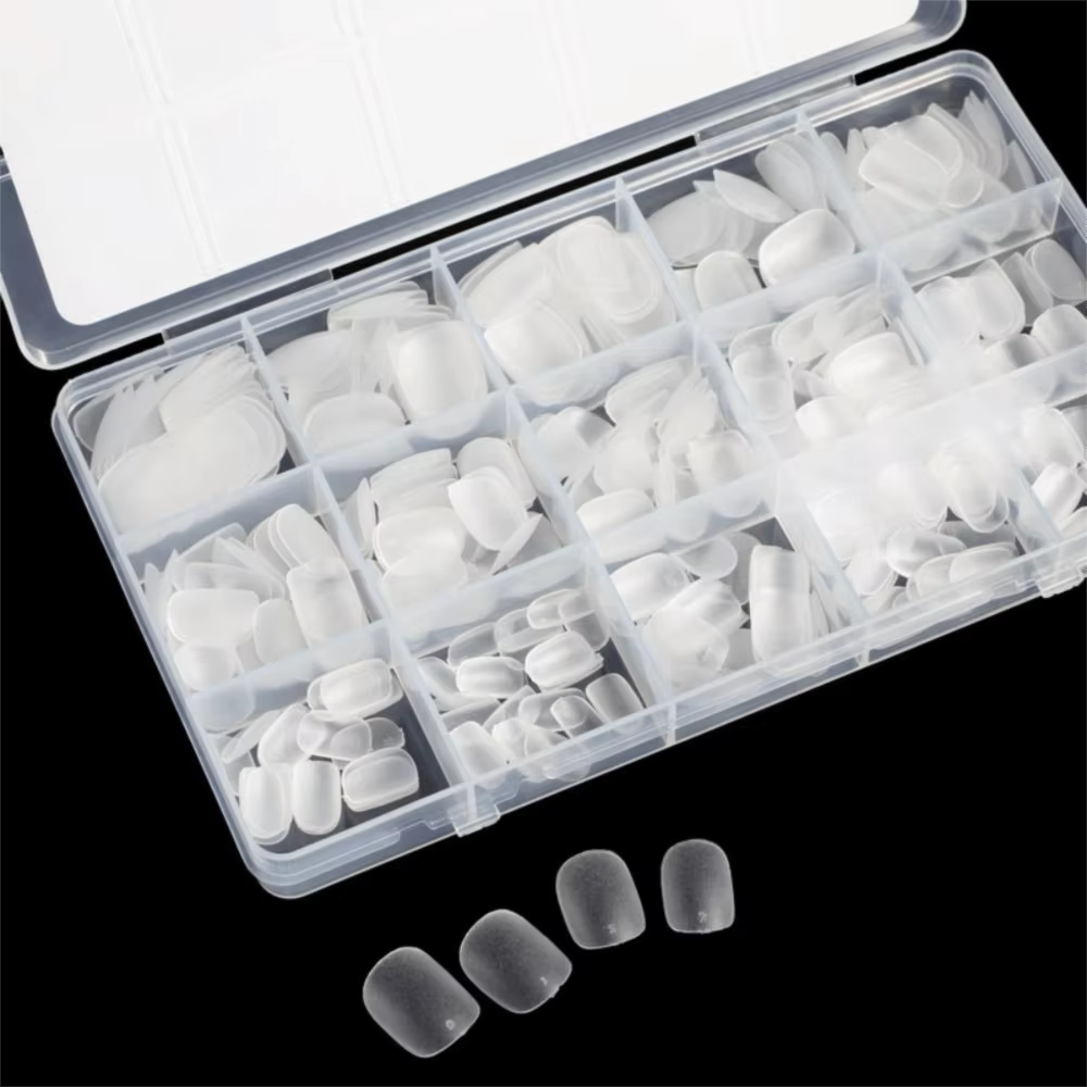 Faux ongles portables ultra-courts mats