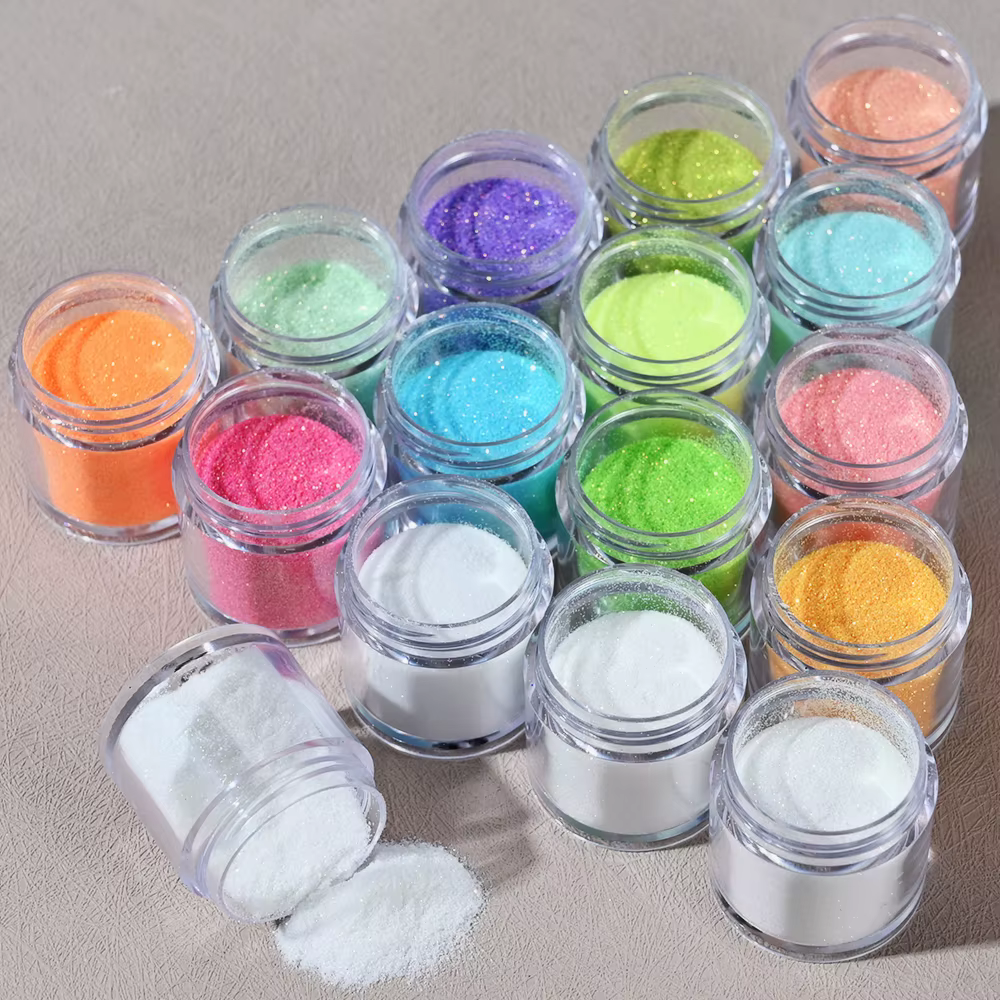 Poudre à paillettes pour ongles