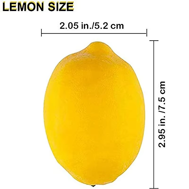 Citron artificiel, faux fruit, pour décoration de la maison, centre de table, ornement de table d'intérieur, style campagnard, décoration de cuisine, 2/5/10 pièces