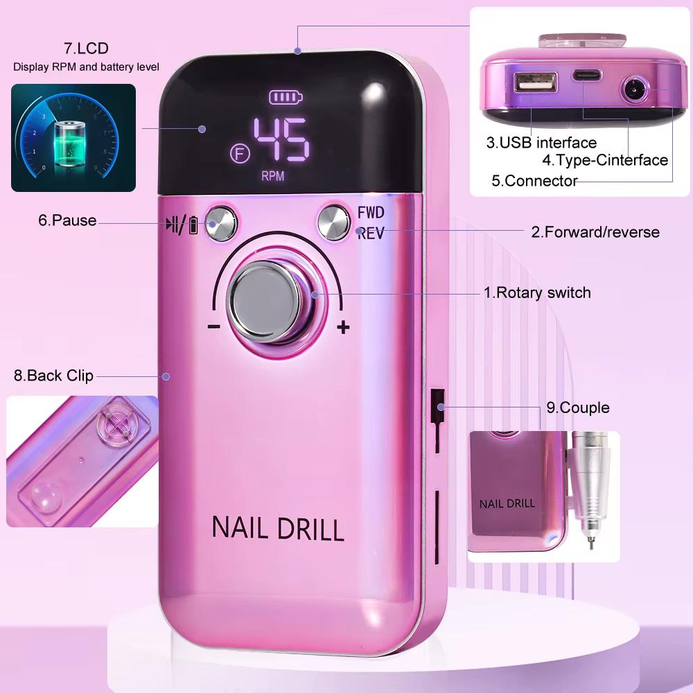 Perceuse à ongles électrique professionnelle
