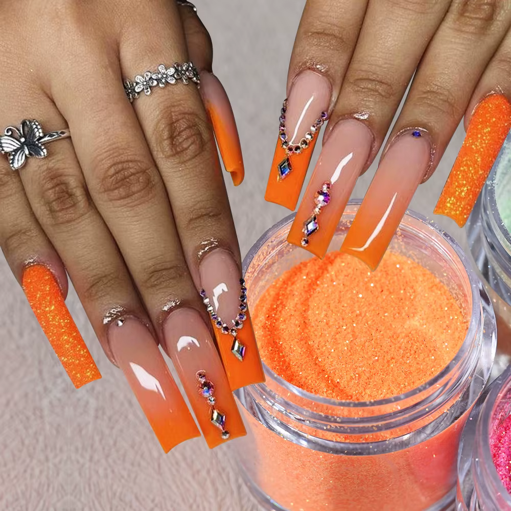 Poudre à paillettes pour ongles