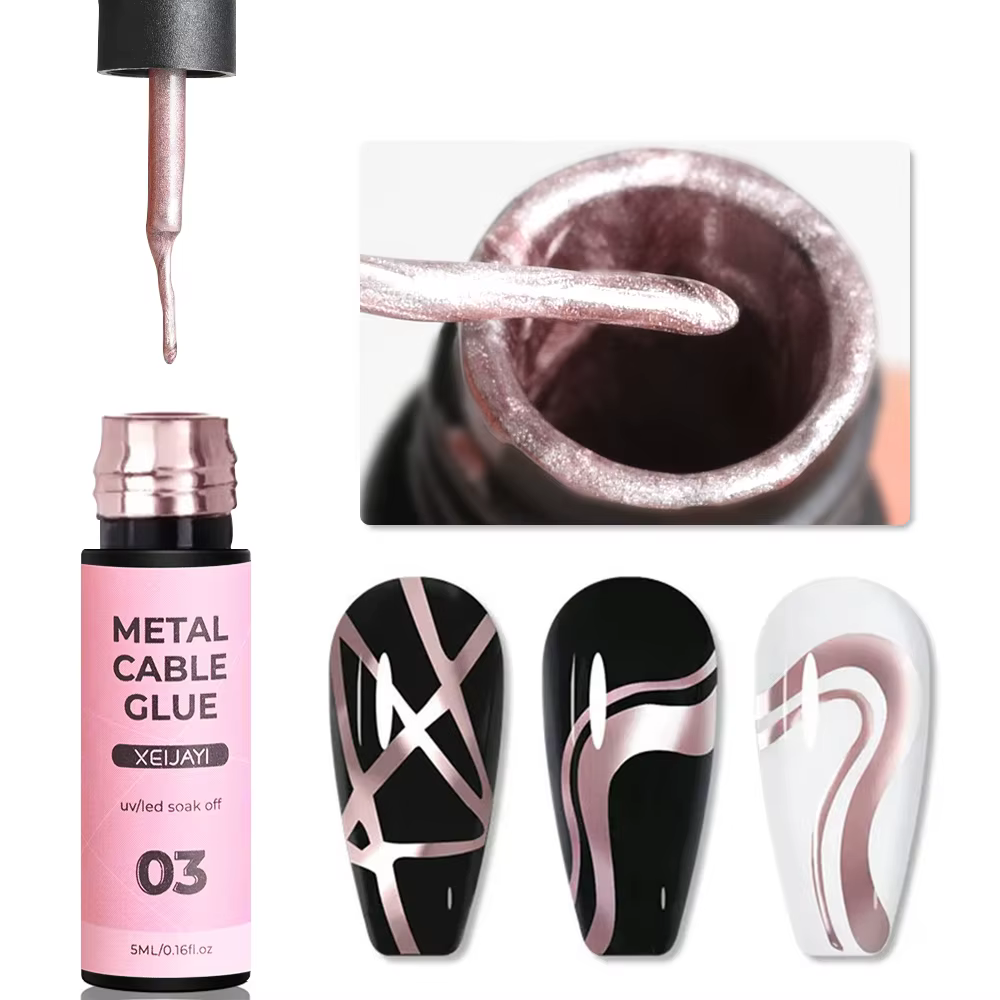 Vernis à ongles en Gel métallique argenté