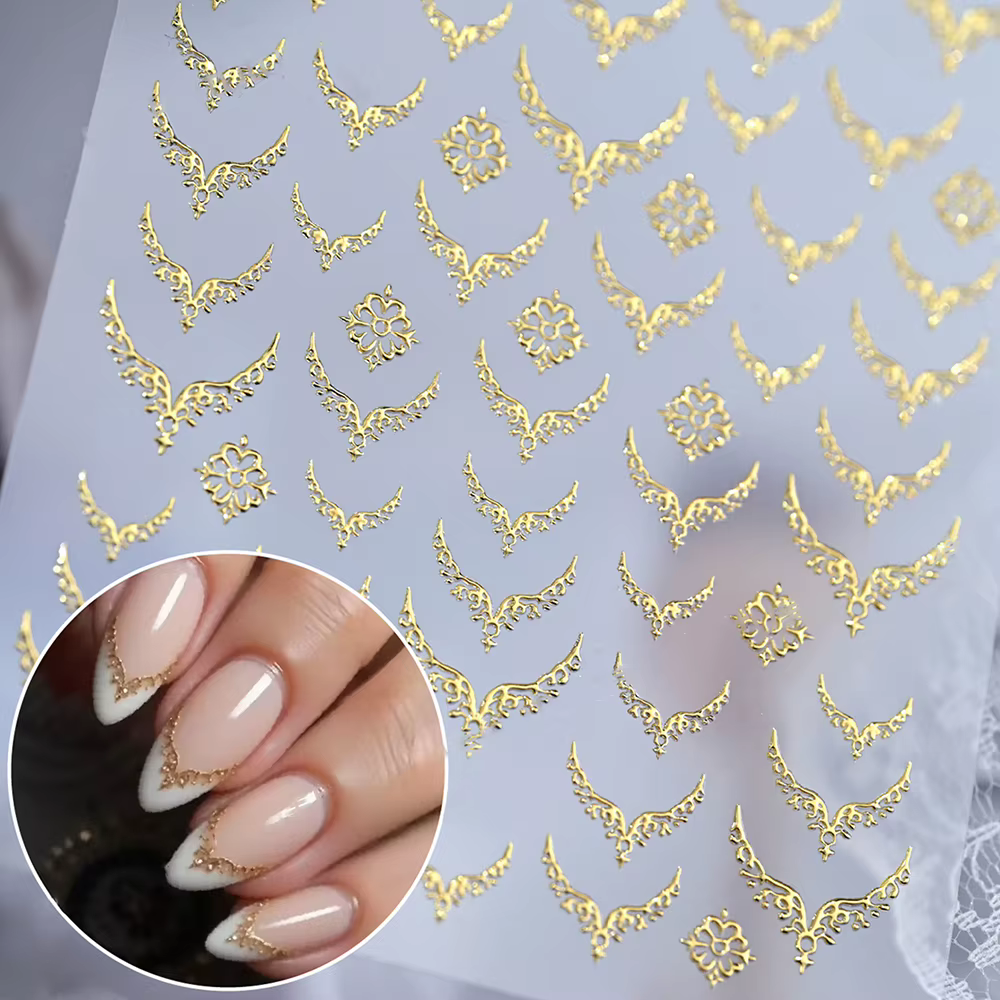 Autocollants pour ongles en forme de V
