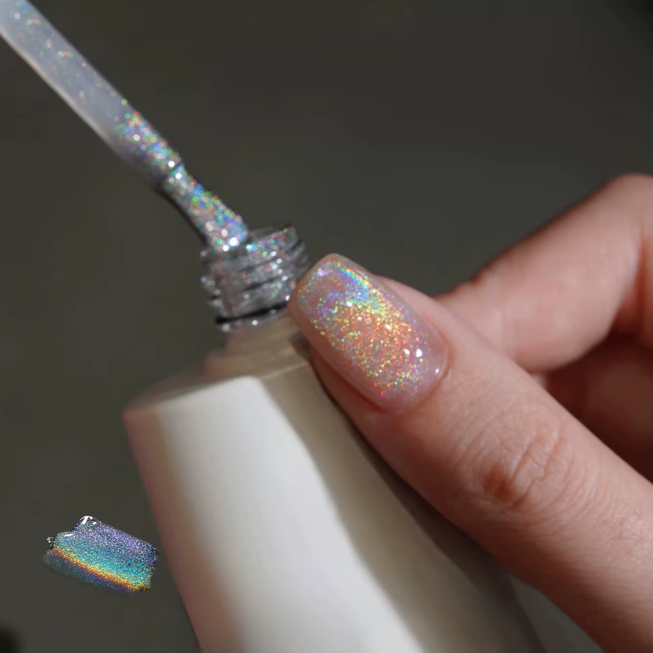 MIANEL Vernis à ongles gel effet œil de chat magnétique arc-en-ciel sans couleur de fond