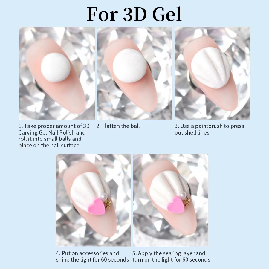 RSNAIL 5g solide sculpté Gel vernis à ongles antiadhésif main moulage Gel tremper UV/LED Nail Art clair blanc 3D