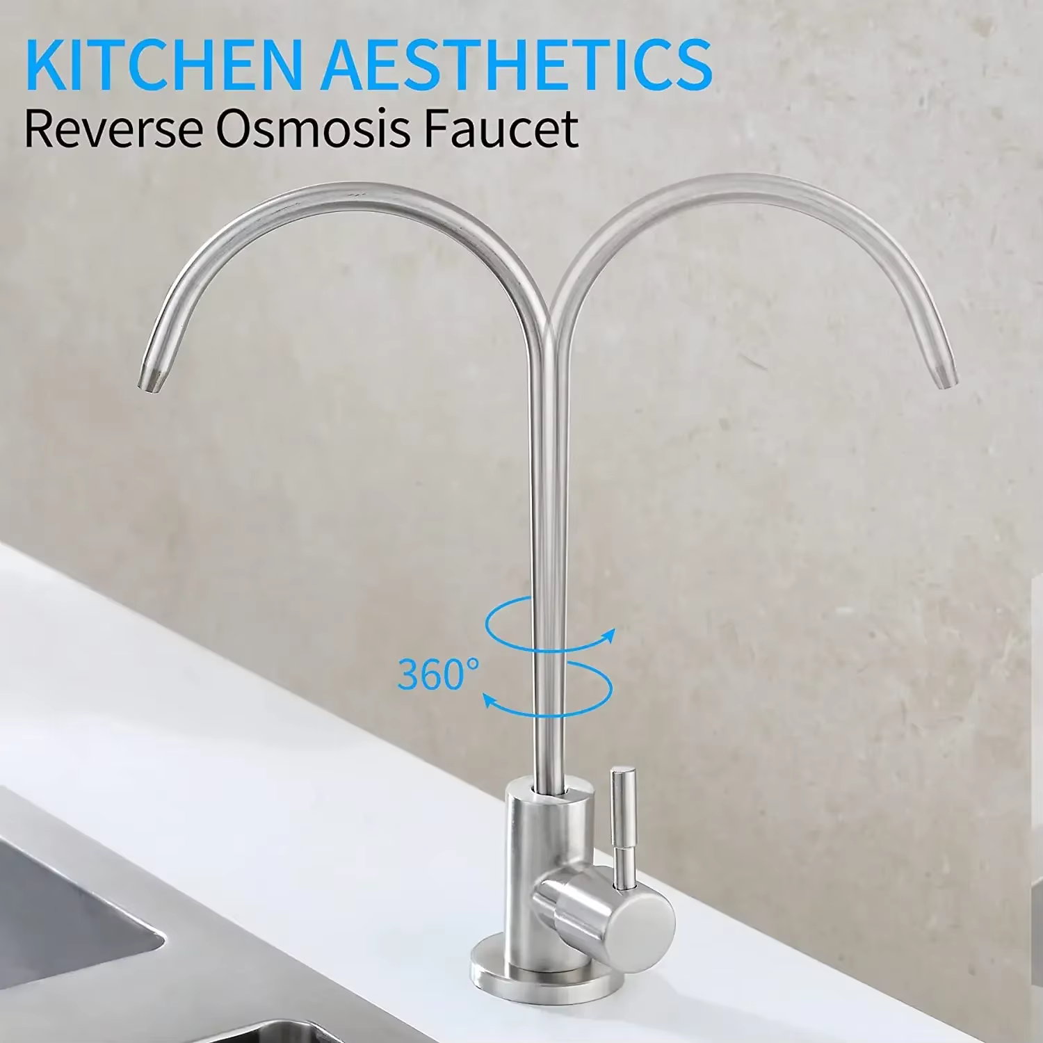 Robinet purificateur d'eau, robinet filtré sans plomb s'adapte aux unités d'osmose inverse ou un système de filtration d'eau, robinet de cuisine RO