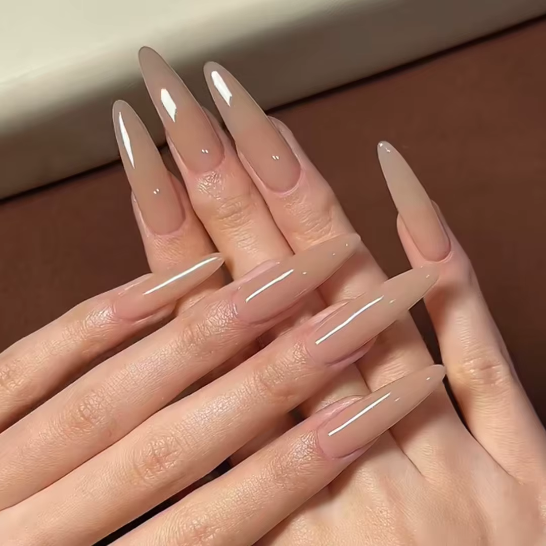 Faux ongles aiguilles longs en acrylique blanc