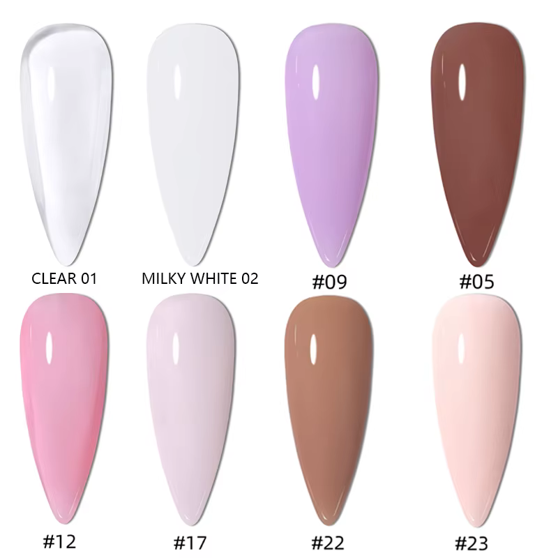 Jillnails Gel UV Constructeur Liquide pour Ongles 100g Rose Français pour Extension et Façonnage