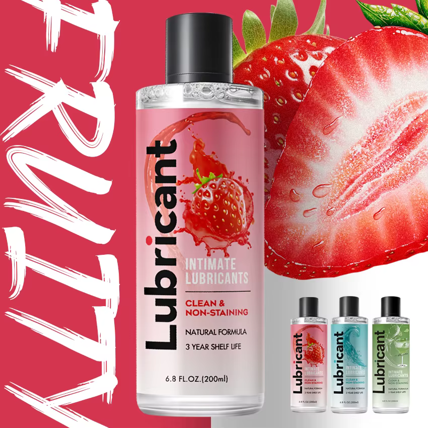 Lubrification soluble dans l'eau aux fruits, Gel à base d'eau, lubrifiant, sexe intime pour adultes, hommes et femmes, corps Gay, parfum de fraise Sexy