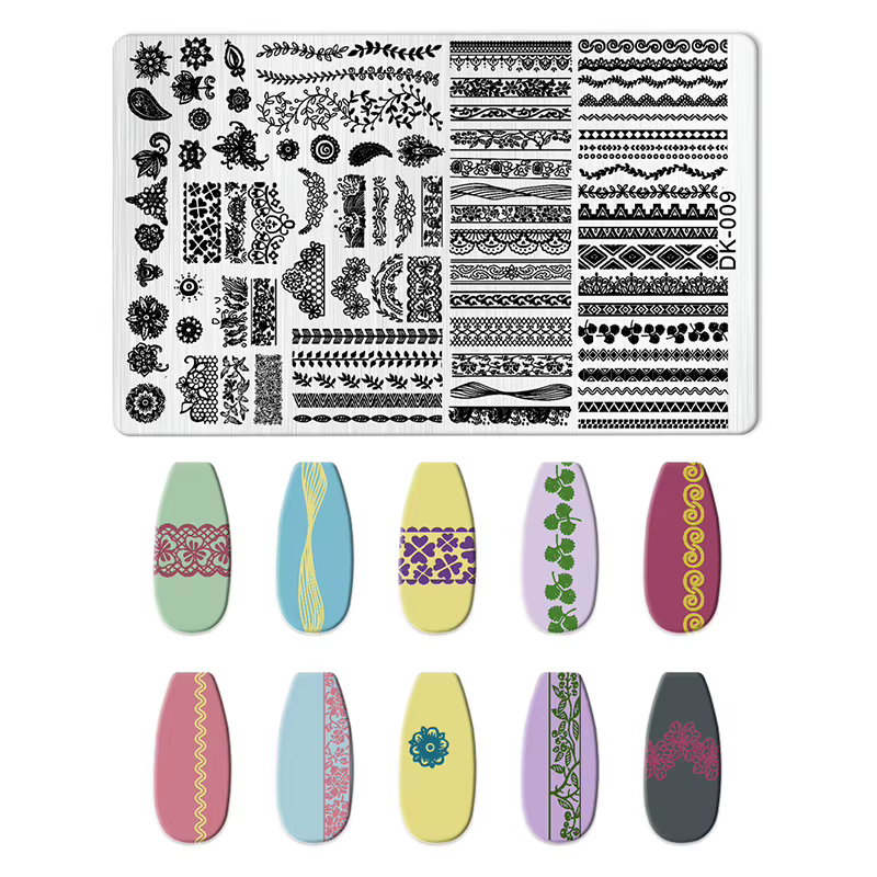 Plaques d'estampage pour ongles