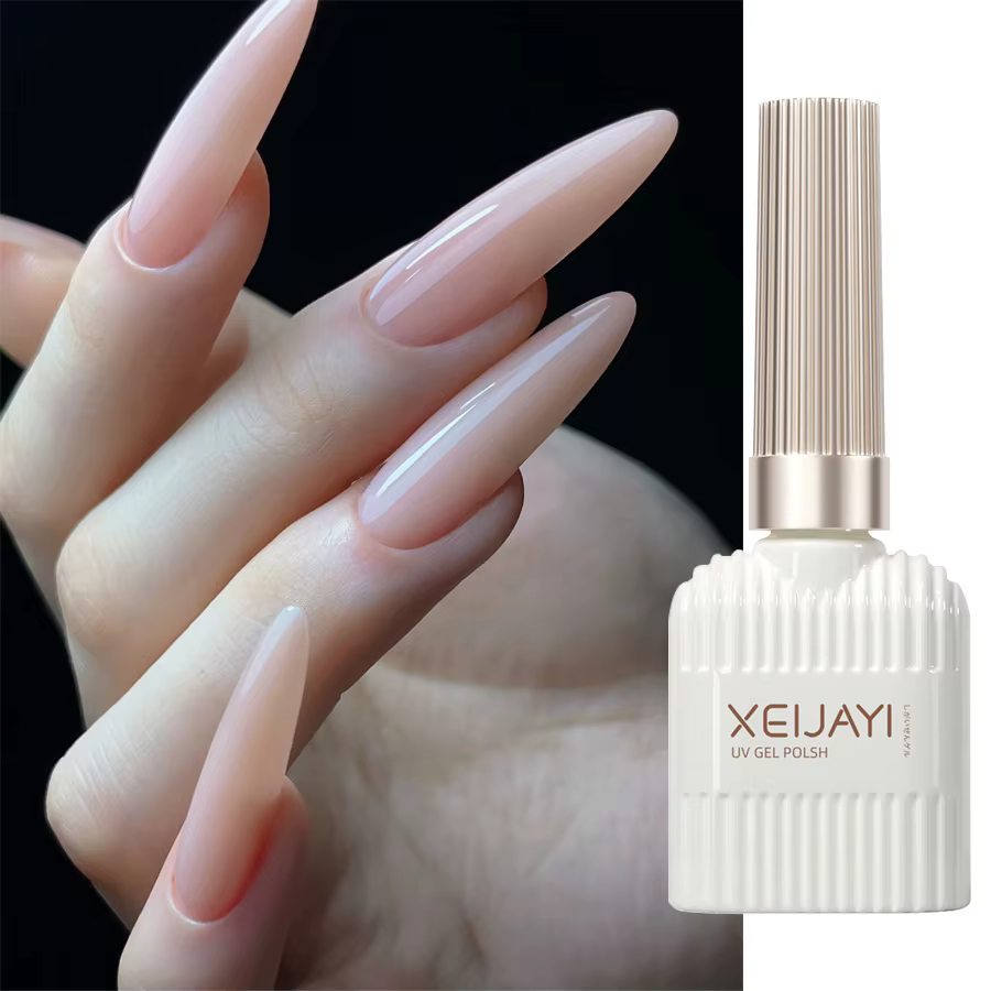 Gel Polish Nude Transparent pour un Look Naturel – Gel Constructeur Rose Translucide Effet Gelée pour Ongles