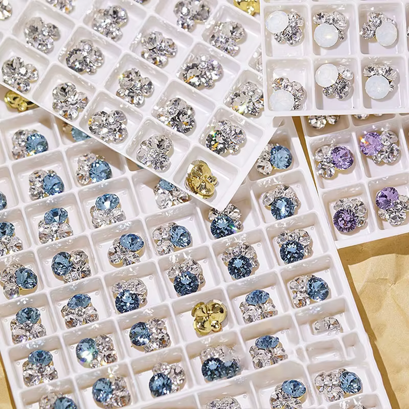 Breloques en cristal brillant 3D pour ongles